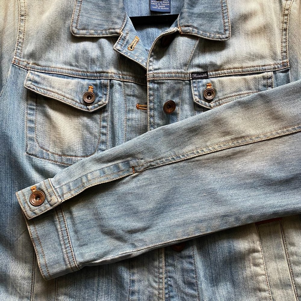 Faonnable Distressed Denim Jacket - image 6